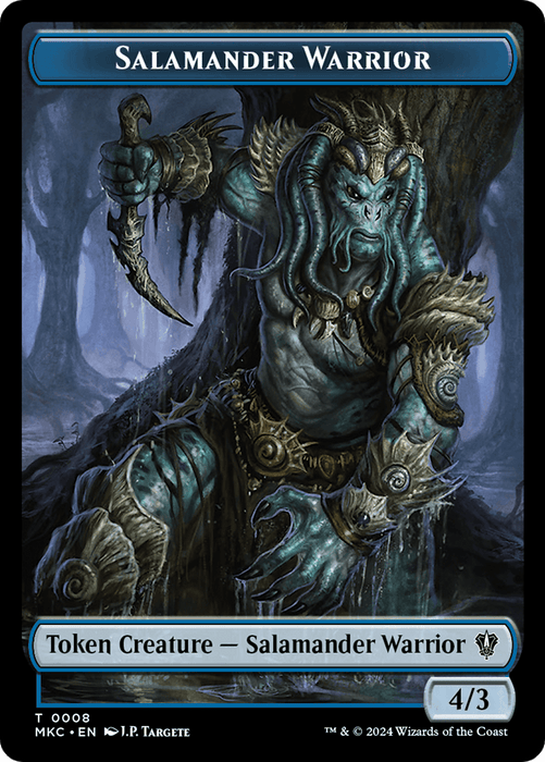 Salamander Warrior // Zombie Double-Sided Token [Murders at Karlov Manor Commander Tokens] - Just $0.10! Shop now at Retro Gaming of Denver