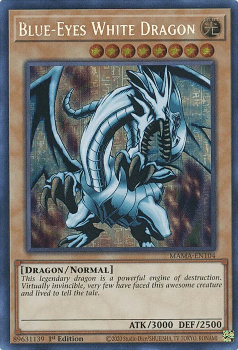 Blue-Eyes White Dragon [MAMA-EN104] Ultra Pharaoh's Rare - for just $220! 