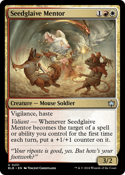 Seedglaive Mentor (BLB-231) - Bloomburrow - for just $0.08! 
