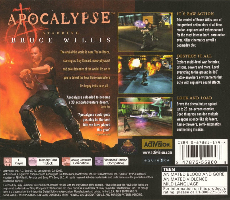 Apocalypse – PlayStation 1 (PS1) - for just $14.99! 