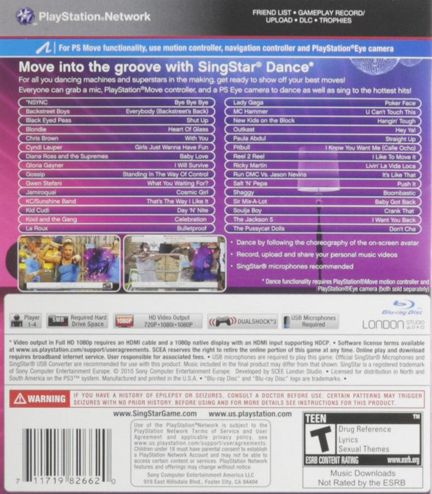 SingStar Dance – PlayStation 3 (PS3) - for just $6.99! 