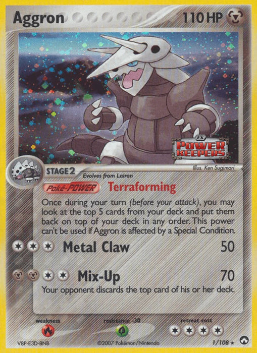 Aggron (1/108) (Stamped) [EX: Power Keepers] - for just $16.55! 