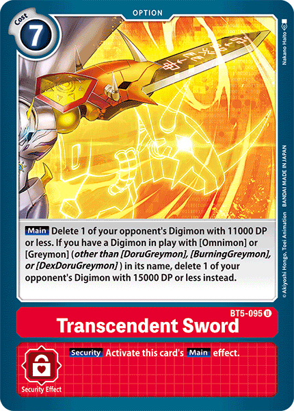 Transcendent Sword [BT5-095] [Battle of Omni] - Just $0.09! Shop now at Retro Gaming of Denver