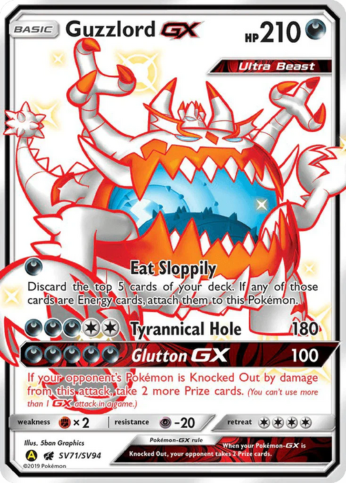 Guzzlord GX (SV71/SV94) [Sun & Moon: Hidden Fates - Shiny Vault] - for just $6.30! 