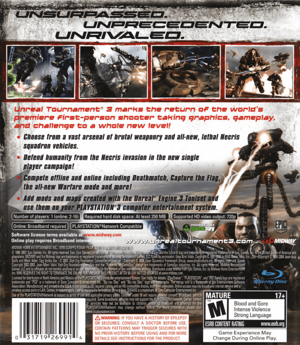 Unreal Tournament III – PlayStation 3 (PS3) - for just $5.99! 