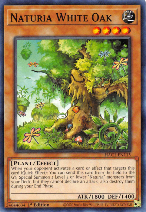 Naturia White Oak (Duel Terminal) [HAC1-EN115] Parallel Rare - for just $0.10! 