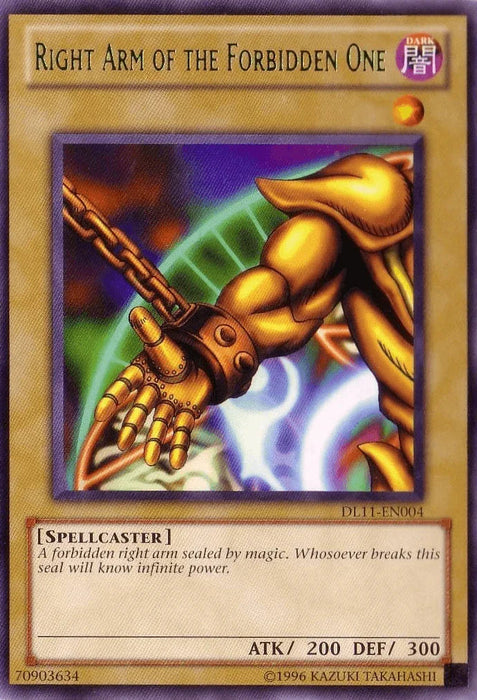 Right Arm of the Forbidden One (Green) [DL11-EN004] Rare - for just $2.80! 