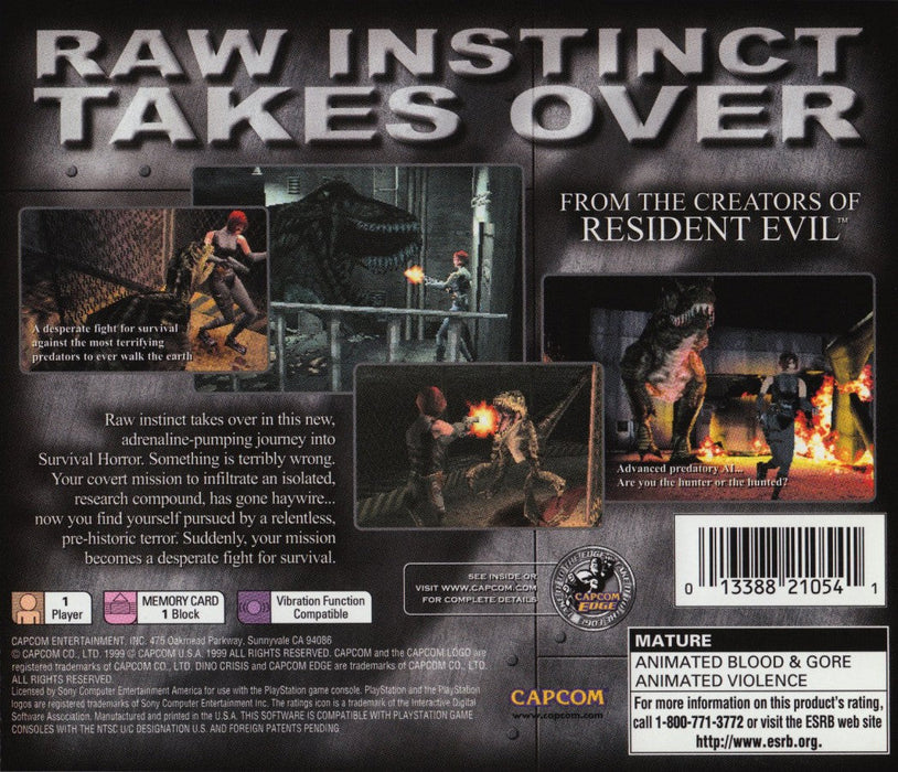 Dino Crisis [w/ Demo Disc] – PlayStation 1 (PS1) - for just $79.99! 