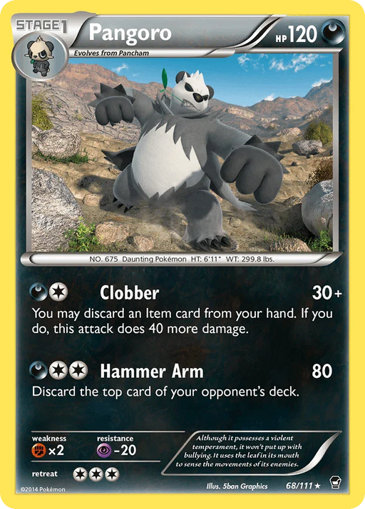 Pangoro (68/111) [XY: Furious Fists] - for just $0.15! 