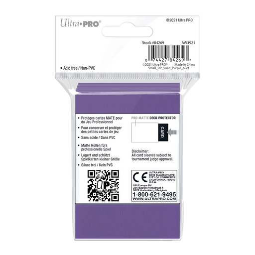 Ultra PRO: Small 60ct Sleeves - PRO-Matte (Purple) - Just $0! Shop now at Retro Gaming of Denver