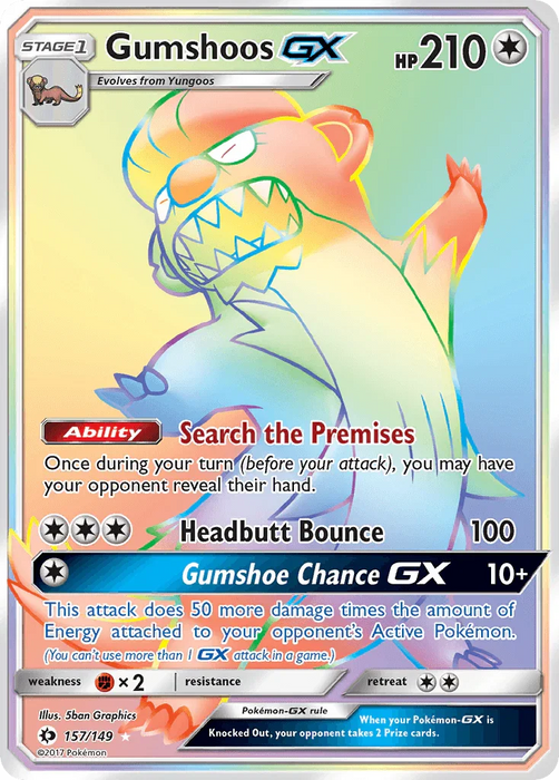 Gumshoos GX (157/149) [Sun & Moon: Base Set] - for just $3! 
