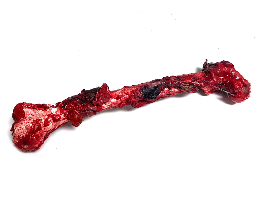 Bloody, Grisly Femur Bone Special Effects Prop with Realistic Skin and Gore - for just $60! 