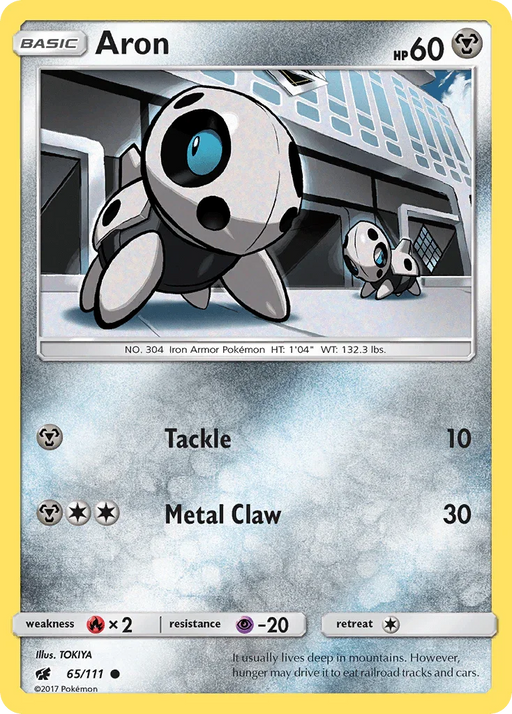 Aron (65/111) [Sun & Moon: Crimson Invasion] - for just $0.10! 