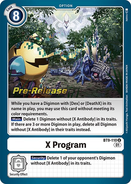 X Program [BT9-110] [X Record Pre-Release Promos] - Just $3.05! Shop now at Retro Gaming of Denver