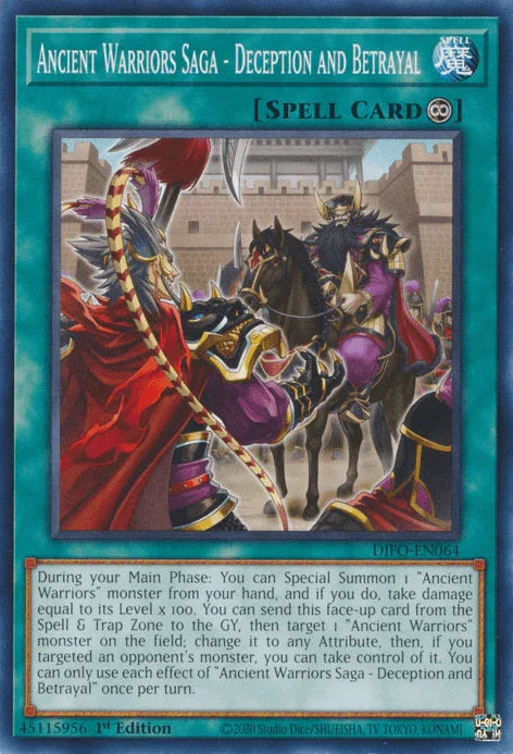 Ancient Warriors Saga - Deception and Betrayal [DIFO-EN064] Common - for just $0.10! 