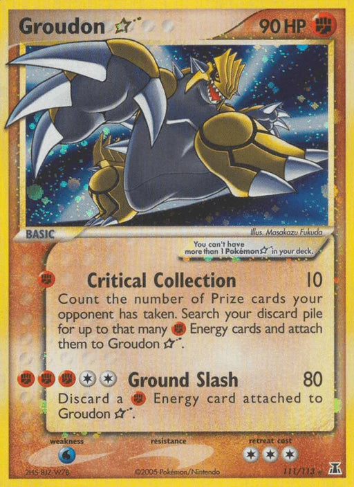Groudon Star (111/113) [EX: Delta Species] - for just $404! 