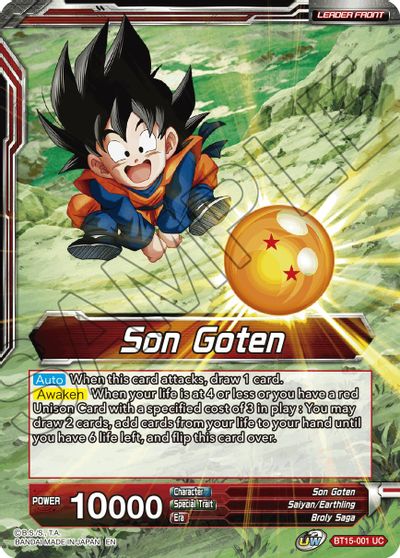Son Goten // SS Son Goten, Kamehameha Miracle (BT15-001) [Saiyan Showdown] - for just $0.10! 