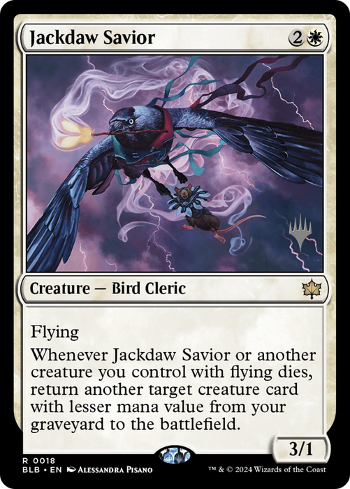 Jackdaw Savior (PPBLB-018) - Bloomburrow Promos - for just $0.17! 