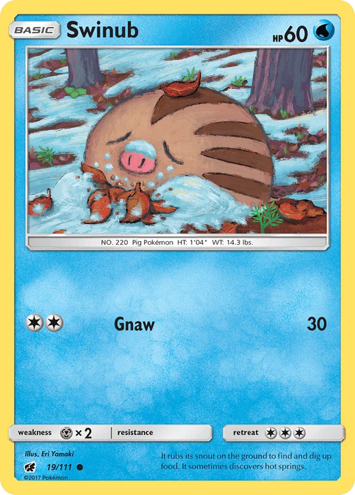 Swinub (19/111) [Sun & Moon: Crimson Invasion] - for just $0.10! 