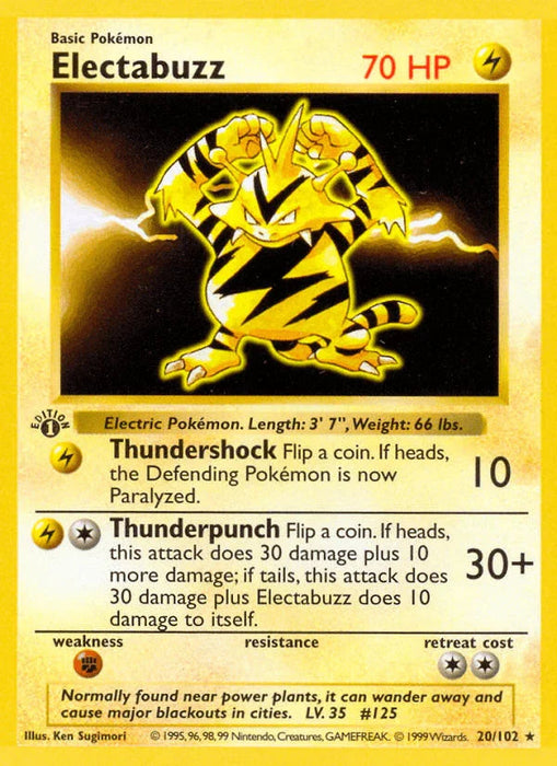 Electabuzz (20/102) (Shadowless) [Base Set 1st Edition] - for just $42.70! 