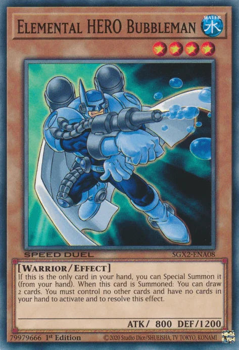 Elemental HERO Bubbleman [SGX2-ENA08] Common - for just $0.10! 