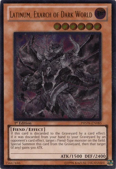 Latinum, Exarch of Dark World [PHSW-EN085] Ultimate Rare - for just $1! 