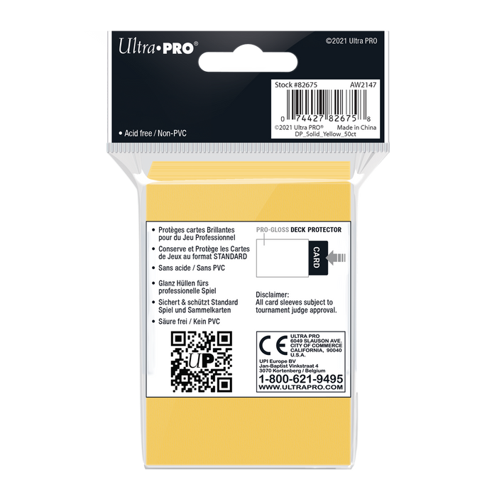 Ultra PRO: Standard 50ct Sleeves - PRO-Gloss (Yellow) - Just $0! Shop now at Retro Gaming of Denver