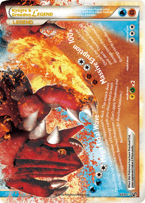 Kyogre & Groudon LEGEND (88/90) [HeartGold & SoulSilver: Undaunted] - for just $58.25! 