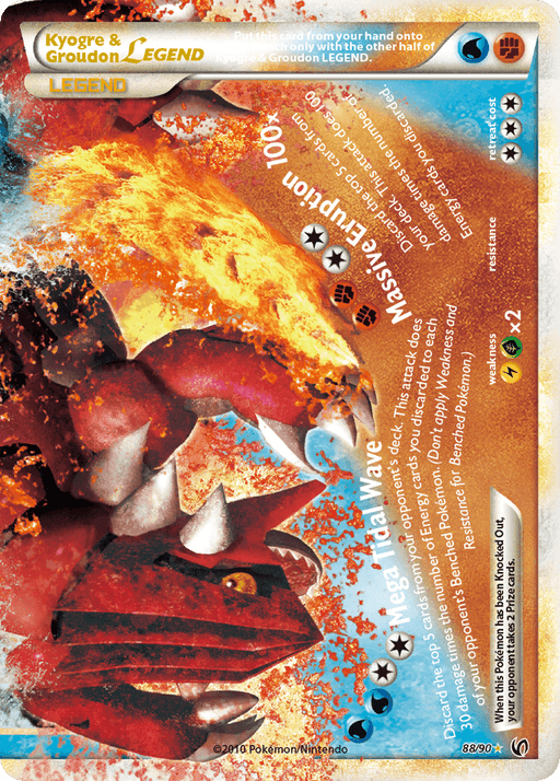 Kyogre & Groudon LEGEND (88/90) [HeartGold & SoulSilver: Undaunted] - for just $58.25! 