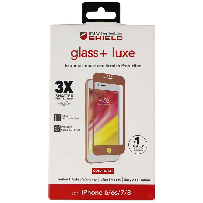 ZAGG InvisibleShield (Glass+ Luxe) Tempered Glass for iPhone 8/7/6s/6 - Gold - for just $6.99! 