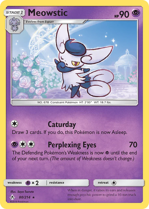 Meowstic (80/214) [Sun & Moon: Unbroken Bonds] - for just $0.20! 