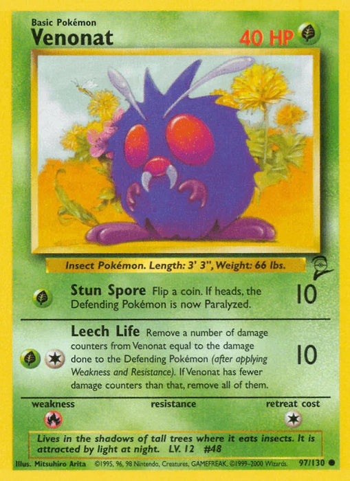 Venonat (97/130) [Base Set 2] - for just $0.25! 