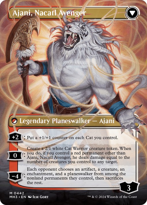 Ajani, Nacatl Pariah // Ajani, Nacatl Avenger (Borderless) [Modern Horizons 3] - Just $4.25! Shop now at Retro Gaming of Denver