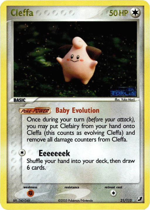 Cleffa (21/115) (Stamped) [EX: Unseen Forces] - for just $31.40! 