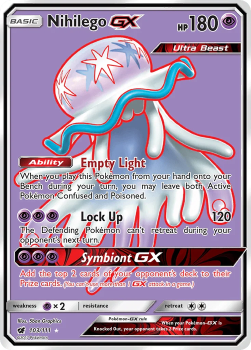 Nihilego GX (103/111) [Sun & Moon: Crimson Invasion] - for just $3.85! 