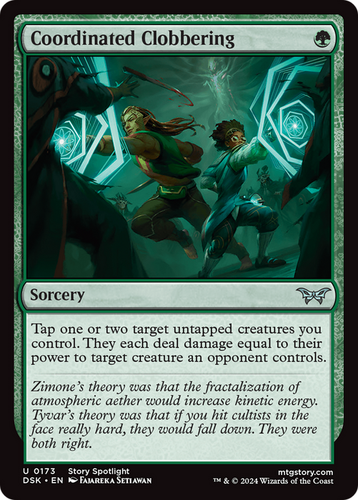 Coordinated Clobbering (DSK-173) - Duskmourn: House of Horror Foil - for just $0.03! 