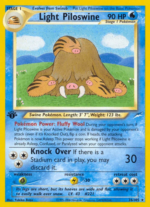 Light Piloswine (26/105) [Neo Destiny 1st Edition] - for just $3.85! 