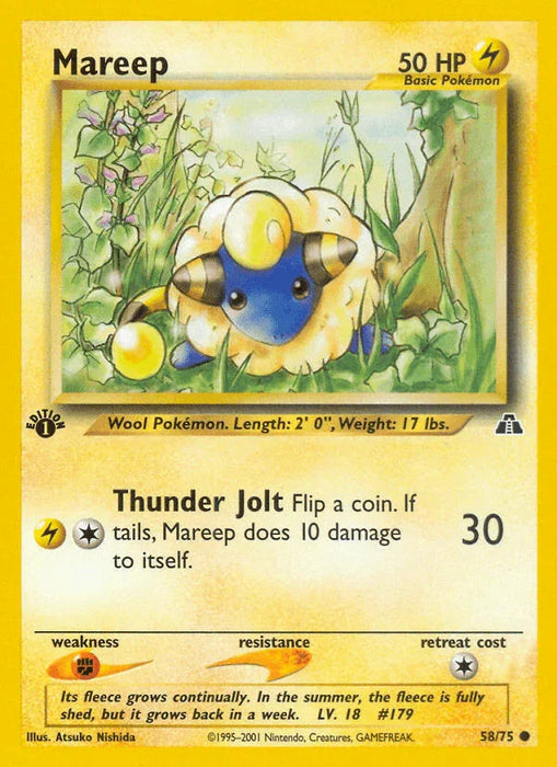 Mareep (58/75) [Neo Discovery 1st Edition] - for just $0.50! 