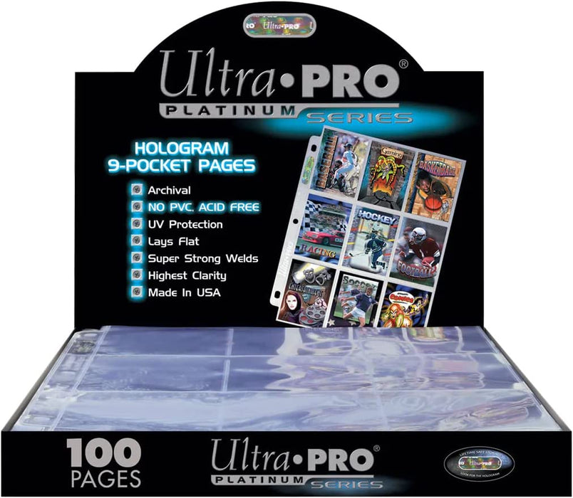 Ultra PRO: Platinum Hologram Standard 9-Pocket Pages - 3-Holes (100-Pack) - for just $29.95! 
