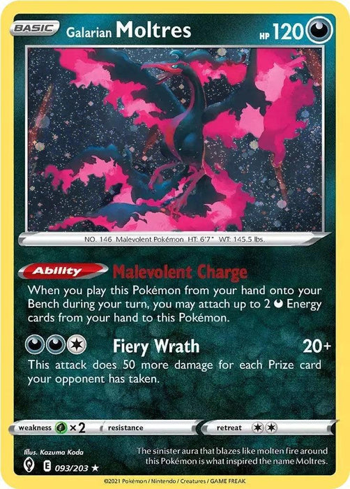 Galarian Moltres (093/203) (Cosmos Holo) [Sword & Shield: Evolving Skies] - for just $1.60! 