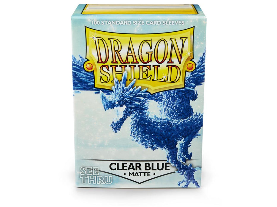 Dragon Shield: Standard 100ct Sleeves - Clear Blue (Matte) - for just $0! 