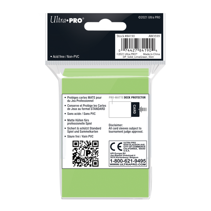 Ultra PRO: Standard 50ct Sleeves - PRO-Matte (Lime Green) - Just $0! Shop now at Retro Gaming of Denver