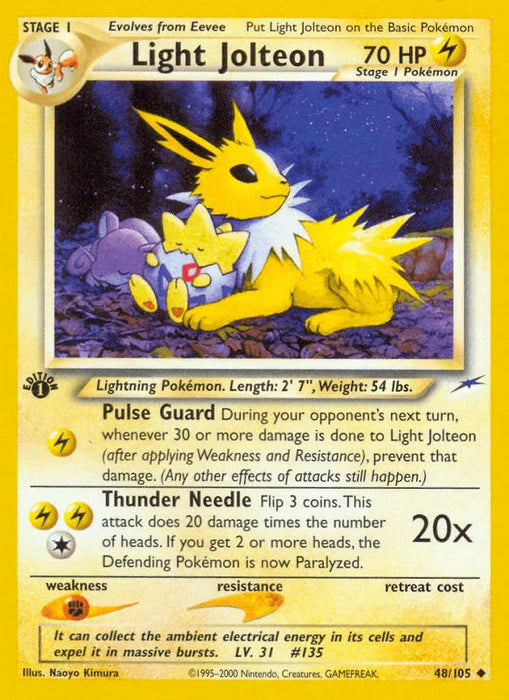 Light Jolteon (48/105) [Neo Destiny 1st Edition] - for just $23.30! 