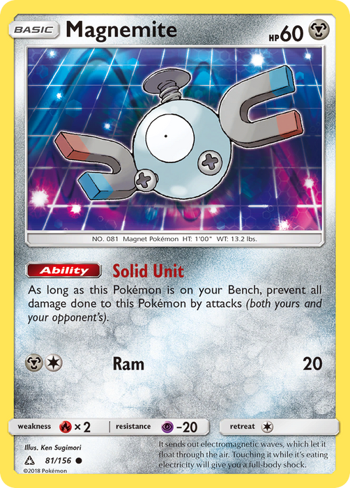 Magnemite (81/156) [Sun & Moon: Ultra Prism] - Just $0.10! Shop now at Retro Gaming of Denver