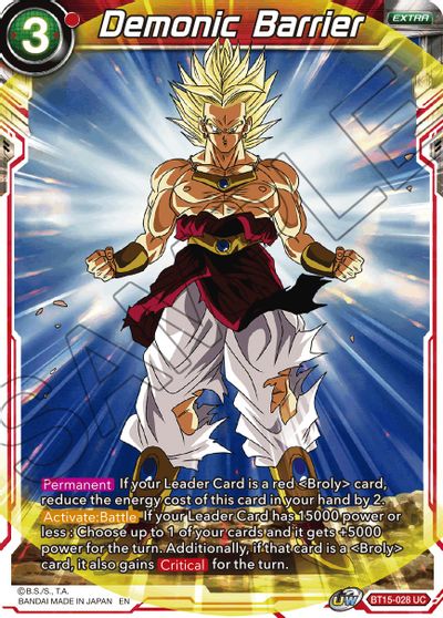 Demonic Barrier (BT15-028) [Saiyan Showdown] - for just $0.20! 