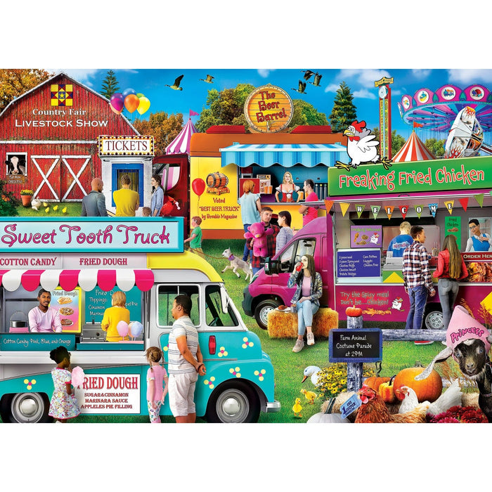 Food Truck Roundup - Country Fair 1000 Piece Jigsaw Puzzle - for just $16.99! 