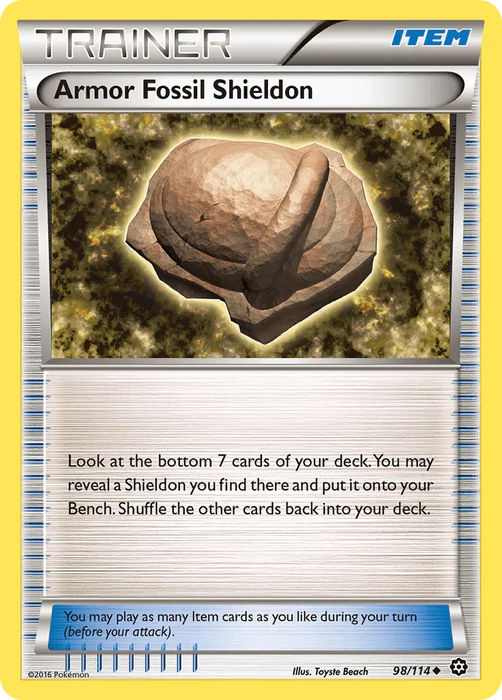 Armor Fossil Shieldon (98/114) [XY: Steam Siege] - for just $0.10! 