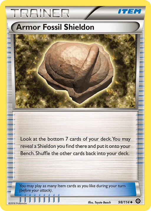 Armor Fossil Shieldon (98/114) [XY: Steam Siege] - for just $0.10! 