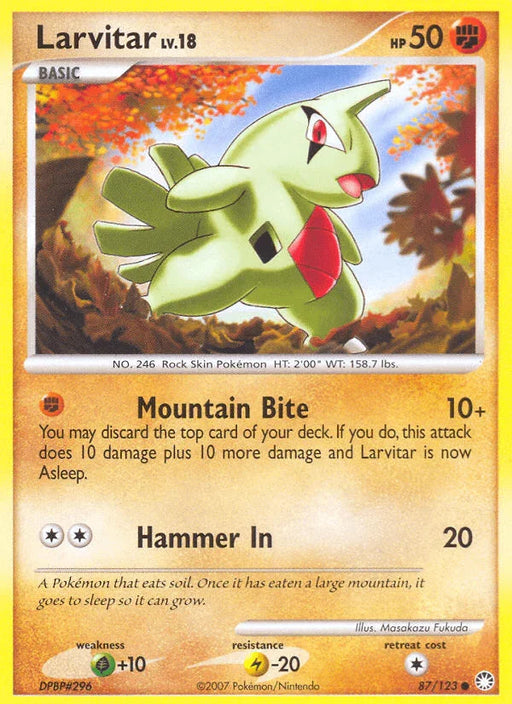 Larvitar (87/123) [Diamond & Pearl: Mysterious Treasures] - for just $0.25! 