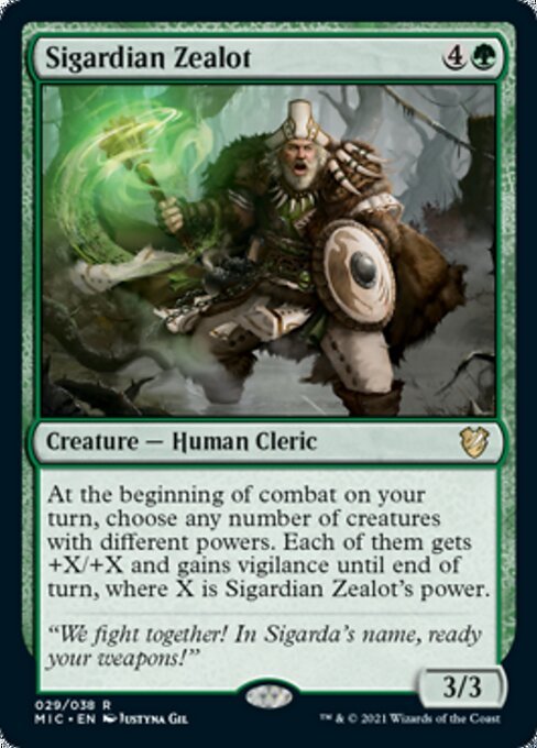 Sigardian Zealot (Commander 2021 Midnight Hunt) Near Mint - for just $0.26! 